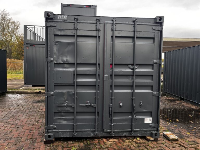 20ft opslagcontainer – met extra schuifslot – anti inbraak